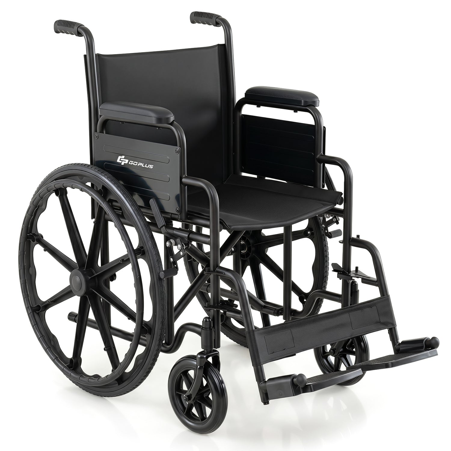 Folding Wheelchair for Adults with Swing-Away Footrest