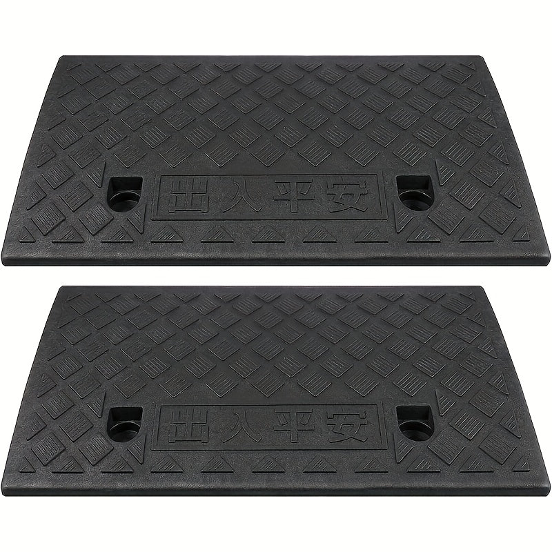 2PCS Heavy Duty Curb Ramp Portable Non-Slip Driveway Ramp for Car Wheelchair